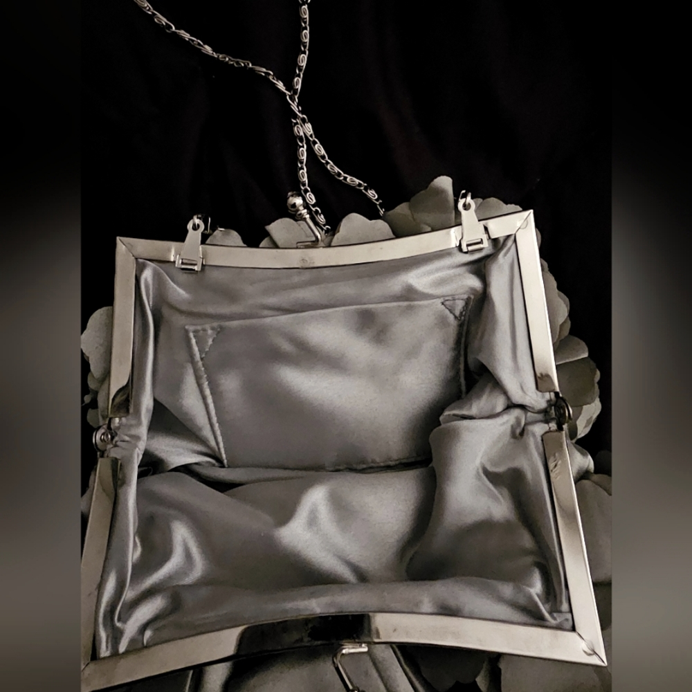 Grey Silver Evening Bag - Picture 3 of 5